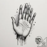 Tattoo design a delicate hand reaching out to… – tattoo sketch (№1755104897_0, 13.08.2025 17:08) — tattoovalue.net