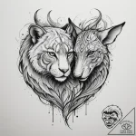 Tattoo sketch a stylized ‘spirit animal’ for… – tattoo sketch (№1755106863_0, 13.08.2025 17:41) — tattoovalue.net