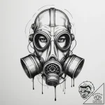 Tattoo sketch a minimalist gas mask silhouett… – tattoo sketch (№1755107059_0, 13.08.2025 17:44) — tattoovalue.net