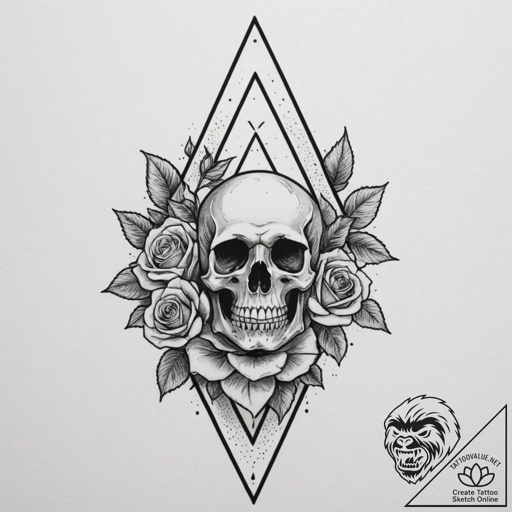 Tattoo sketch a solid blackwork triangle poin... - tattoo sketch (№1755107454_0, 13.08.2025 17:50) — tattoovalue.net