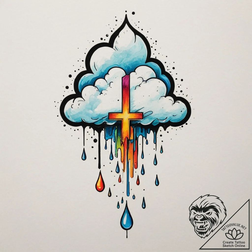 Tattoo sketch a minimalist rendering of a clo... - tattoo sketch (№1755108641_0, 13.08.2025 18:10) — tattoovalue.net
