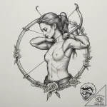 Tattoo sketch a realistic sagittarius archer,… – tattoo sketch (№1755109040_0, 13.08.2025 18:17) — tattoovalue.net