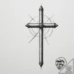 Tattoo sketch a simple drum stick on one, a c… – tattoo sketch (№1755110232_0, 13.08.2025 18:37) — tattoovalue.net