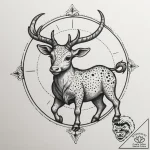 Tattoo sketch a zodiac animal’s silhouette fi… – tattoo sketch (№1755111225_0, 13.08.2025 18:53) — tattoovalue.net