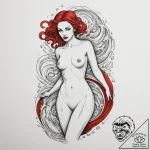 Tattoo sketch a stylized aquarius water-beare… – tattoo sketch (№1755112413_0, 13.08.2025 19:13) — tattoovalue.net