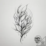 Abstraction, tattoo line art, black and grey… – tattoo sketch (№1755112809_0, 13.08.2025 19:20) — tattoovalue.net