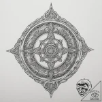 Tattoo sketch: a simple kolovrat amulet, desi… – tattoo sketch (№1755114001_0, 13.08.2025 19:40) — tattoovalue.net