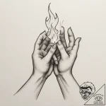 Tattoo design a pair of hands cupped together… – tattoo sketch (№1755114199_0, 13.08.2025 19:43) — tattoovalue.net