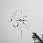 Tattoo design a minimalist crosshair linework… – tattoo sketch (№1755114398_0, 13.08.2025 19:46) — tattoovalue.net
