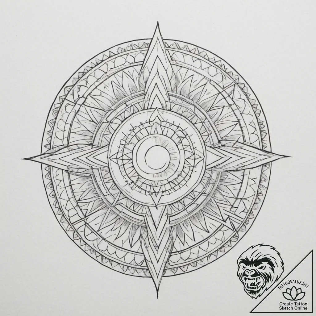 Tattoo sketch the glyph for aries (1st house)... - tattoo sketch (№1755114595_0, 13.08.2025 19:49) — tattoovalue.net