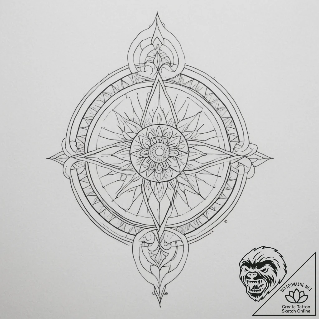 A lone figure standing at the end of a pier o... - tattoo sketch (№1755115588_0, 13.08.2025 20:06) — tattoovalue.net