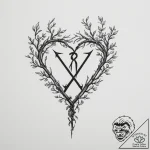 127. tattoo design: a “rod” rune with intertw… – tattoo sketch (№1755115786_0, 13.08.2025 20:09) — tattoovalue.net