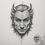 Beowulf, artistic tattoo sketch, dotwork tatt… – tattoo sketch (№1755117995_0, 13.08.2025 20:46) — tattoovalue.net