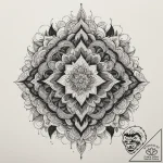 Fractal pattern, artistic tattoo sketch, blac… – tattoo sketch (№1755118593_0, 13.08.2025 20:56) — tattoovalue.net