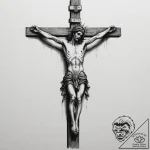 Crucifixion, tattoo sketch design, sepia tone… – tattoo sketch (№1755118996_0, 13.08.2025 21:03) — tattoovalue.net