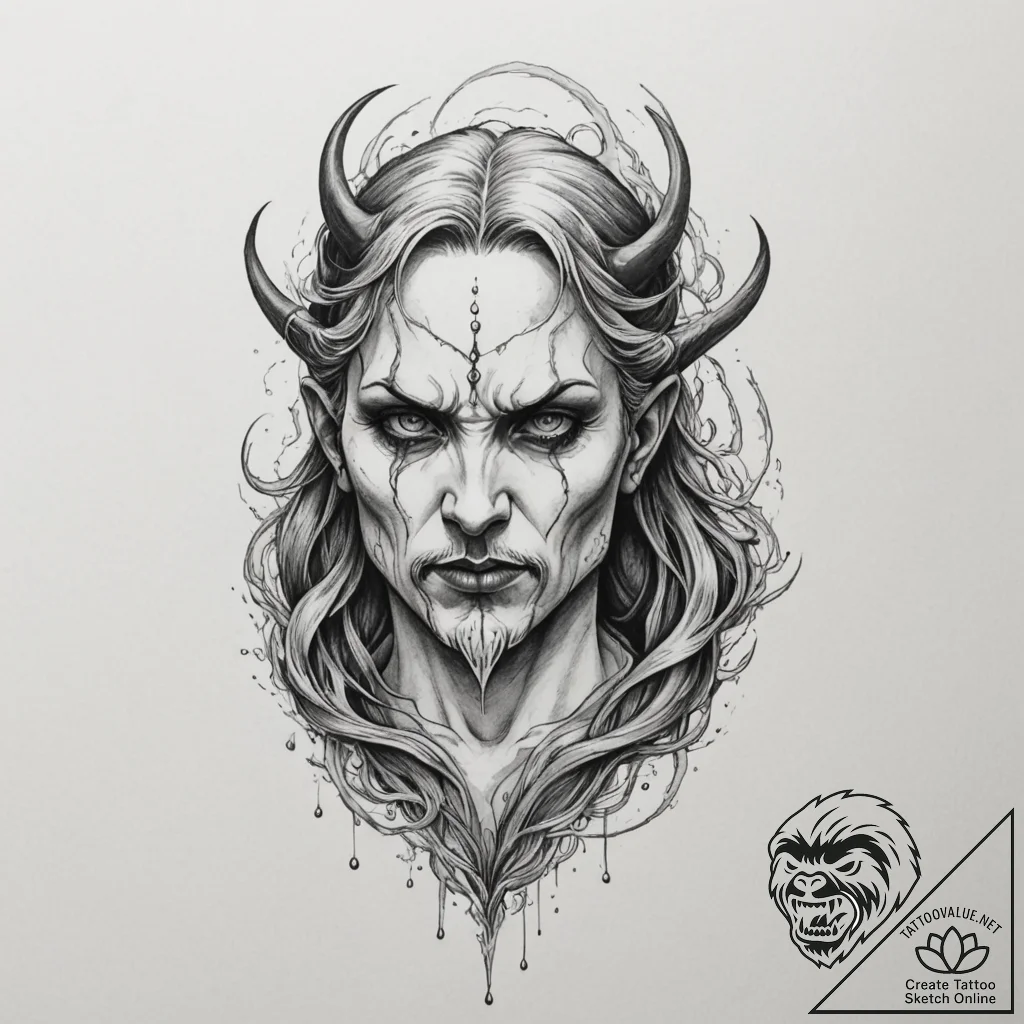 Charon on the river styx, tattoo line art, so... - tattoo sketch (№1755119397_0, 13.08.2025 21:09) — tattoovalue.net