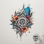 Saw, tattoo flash sheet design, watercolor ta… – tattoo sketch (№1755121987_0, 13.08.2025 21:53) — tattoovalue.net