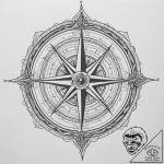 Compass rose (is there as wind rose, but can… – tattoo sketch (№1755122184_0, 13.08.2025 21:56) — tattoovalue.net