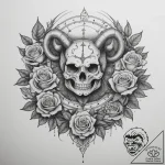 Tattoo design a zodiac animal guarding an anc… – tattoo sketch (№1755122782_0, 13.08.2025 22:06) — tattoovalue.net