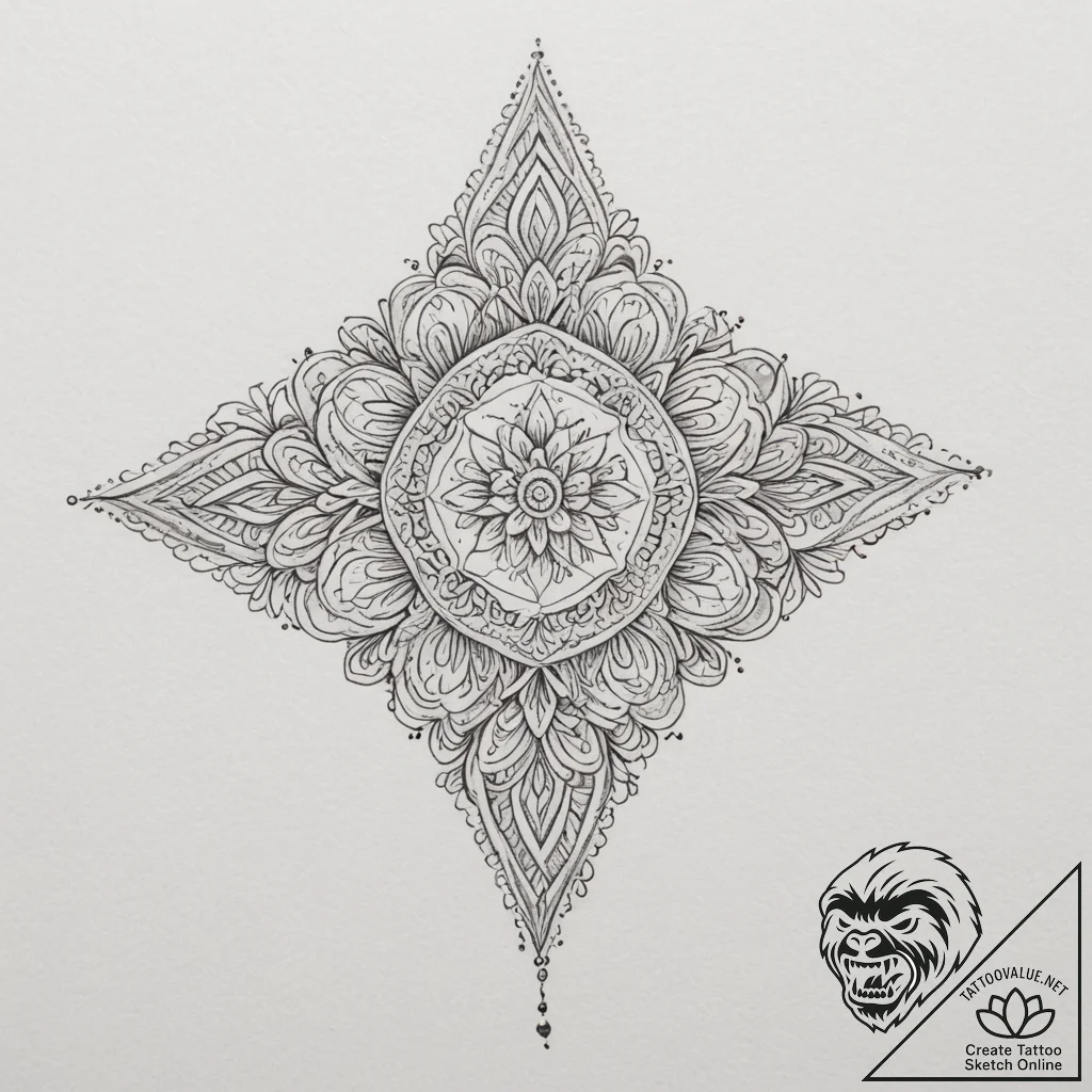 Tattoo sketch a delicate lace pattern wrappin... - tattoo sketch (№1755123778_0, 13.08.2025 22:22) — tattoovalue.net