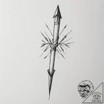 Tattoo design a stylized arrow pointing forwa… – tattoo sketch (№1755124574_0, 13.08.2025 22:36) — tattoovalue.net