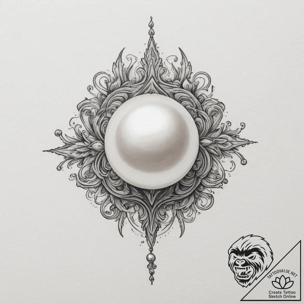 Pearl - tattoo sketch (№1755125980_0, 13.08.2025 22:59) — tattoovalue.net