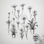 A carnivorous plant collection – tattoo sketch (№1755126382_0, 13.08.2025 23:06) — tattoovalue.net