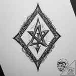54. tattoo sketch: a rune appearing as if mag… – tattoo sketch (№1755126787_0, 13.08.2025 23:13) — tattoovalue.net