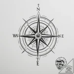 Tattoo design a compass with a personal motto… – tattoo sketch (№1755127394_0, 13.08.2025 23:23) — tattoovalue.net