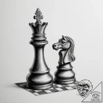 Tattoo design a chessboard with a single, per… – tattoo sketch (№1755129001_0, 13.08.2025 23:50) — tattoovalue.net