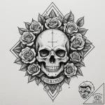 Tattoo design a controller face button with a… – tattoo sketch (№1755129406_0, 13.08.2025 23:56) — tattoovalue.net