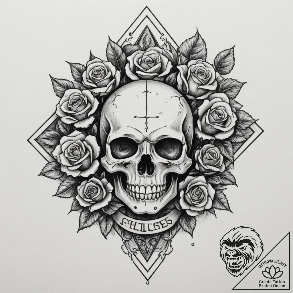 Tattoo design a controller face button with a... - tattoo sketch (№1755129406_0, 13.08.2025 23:56) — tattoovalue.net