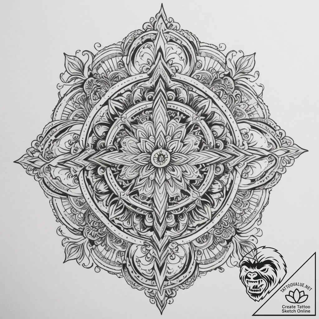 Elements (symbols), tattoo drawing outline, o... - tattoo sketch (№1755130207_0, 14.08.2025 00:10) — tattoovalue.net