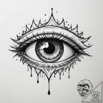 Tattoo sketch a powerful, unblinking eye, sym… – tattoo sketch (№1755130606_0, 14.08.2025 00:16) — tattoovalue.net