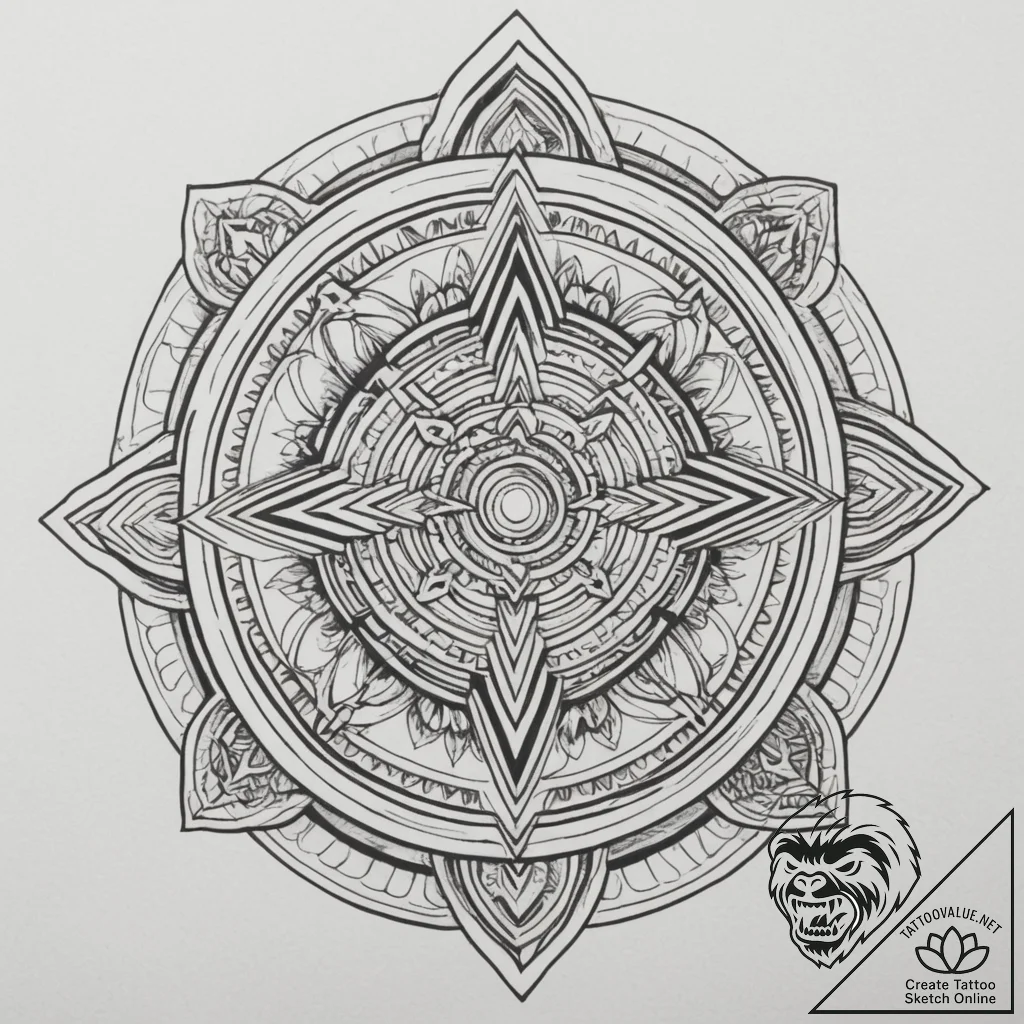 Tattoo sketch an abstract "armor" made of lig... - tattoo sketch (№1755132414_0, 14.08.2025 00:46) — tattoovalue.net