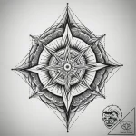 Tattoo design: geometric tattoo of dazhbog’s… – tattoo sketch (№1755133011_0, 14.08.2025 00:56) — tattoovalue.net