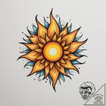 Solar flare, ink illustration for tattoo, new… – tattoo sketch (№1755133211_0, 14.08.2025 01:00) — tattoovalue.net