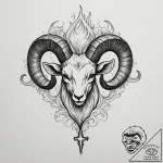 Tattoo sketch an aries symbol formed by styli… – tattoo sketch (№1755133410_0, 14.08.2025 01:03) — tattoovalue.net