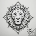 Tattoo design a stylized lion’s roar or a bir… – tattoo sketch (№1755134213_0, 14.08.2025 01:16) — tattoovalue.net