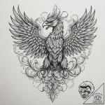Griffin, artistic tattoo sketch, ornamental t… – tattoo sketch (№1755137223_0, 14.08.2025 02:07) — tattoovalue.net