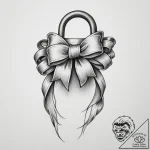 Tattoo design a lock of hair tied with a ribb… – tattoo sketch (№1755139430_0, 14.08.2025 02:43) — tattoovalue.net
