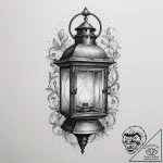 Tattoo sketch a vintage lantern casting a war… – tattoo sketch (№1755140240_0, 14.08.2025 02:57) — tattoovalue.net