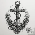 A detailed shot of the rusted chain of a ship… – tattoo sketch (№1755140446_0, 14.08.2025 03:00) — tattoovalue.net
