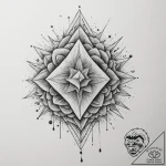 Tattoo design a fluid, abstract representatio… – tattoo sketch (№1755141043_0, 14.08.2025 03:10) — tattoovalue.net