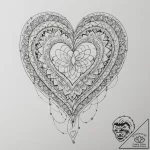 Tattoo sketch a single pixelated heart linewo… – tattoo sketch (№1755141441_0, 14.08.2025 03:17) — tattoovalue.net