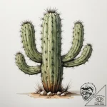 Tattoo sketch a desert cactus, thriving in ha… – tattoo sketch (№1755142042_0, 14.08.2025 03:27) — tattoovalue.net