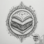 Food & drink, ink illustration for tattoo, do… – tattoo sketch (№1755142242_0, 14.08.2025 03:30) — tattoovalue.net