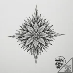 Tattoo design ice crystals forming a sharp, p… – tattoo sketch (№1755144057_0, 14.08.2025 04:00) — tattoovalue.net