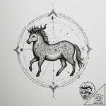 Tattoo design a zodiac animal’s silhouette fo… – tattoo sketch (№1755144655_0, 14.08.2025 04:10) — tattoovalue.net
