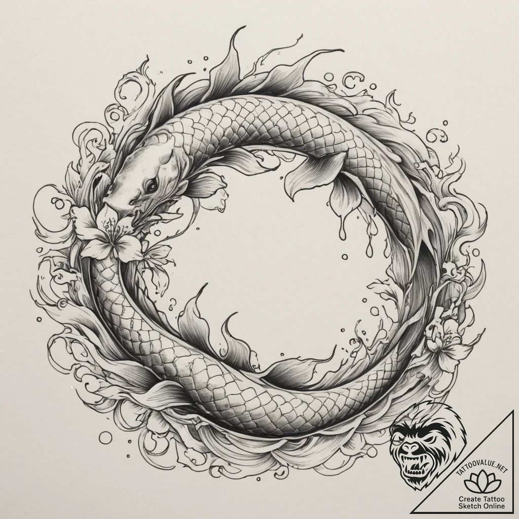 Tattoo sketch a small sapling being watered b... - tattoo sketch (№1755145055_0, 14.08.2025 04:17) — tattoovalue.net